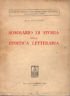 Sommario di storia della estetica letteraria