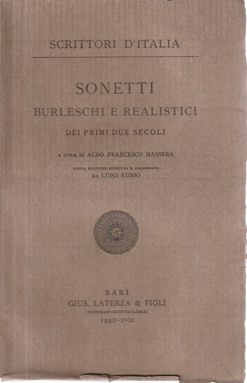Sonetti burleschi e realistici dei primi due secoli a cura … | Immagine Gallery 2