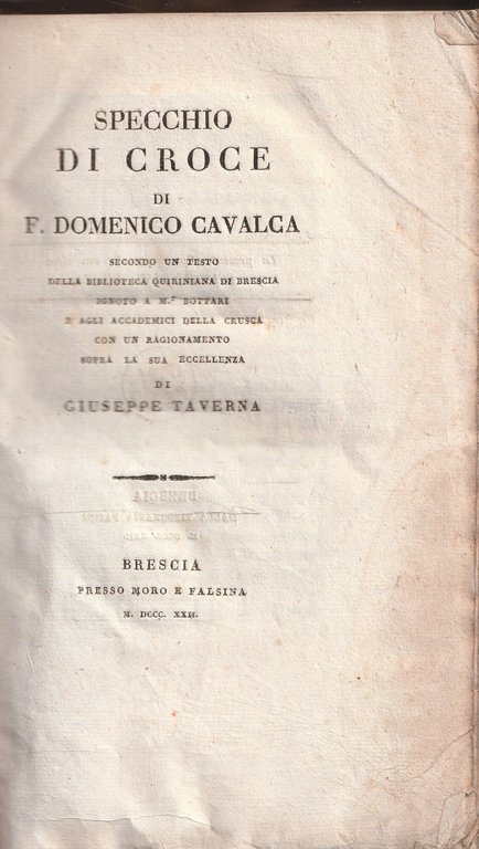 Specchio di Croce di F. Domenico Cavalca