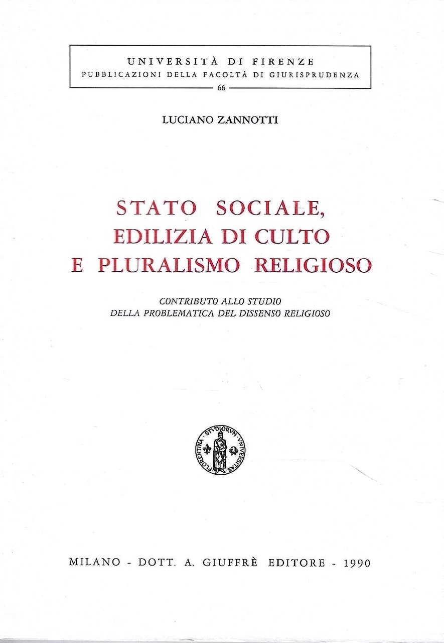 Stato sociale, edilizia di culto e pluralismo religioso. Contributi allo …