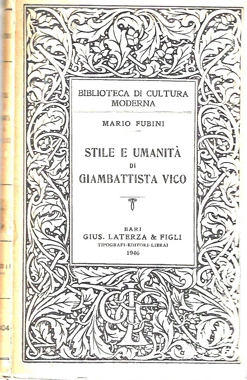 Stile e umanità di Giambattista Vico (Collana "Biblioteca di Cultura …