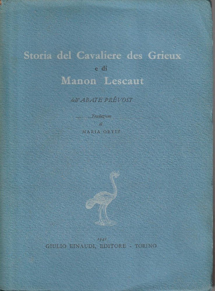 Storia del Cavaliere des Grieux e di Manon Lescaut