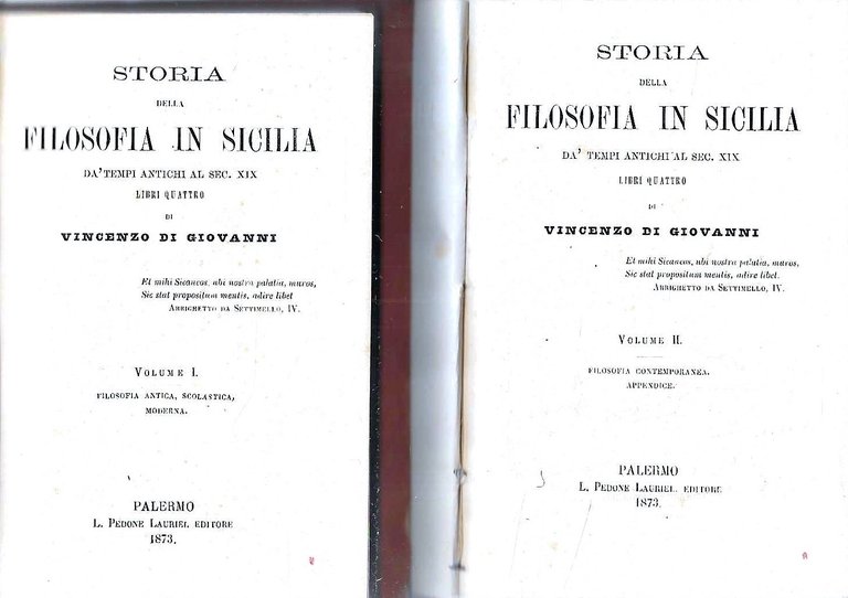 Storia della filosofia in Sicilia da' tempi antichi al sec. …