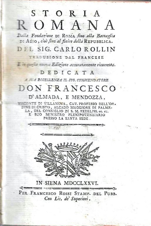 Storia Romana dalla Fondazione di Roma fino alla Battaglia di …