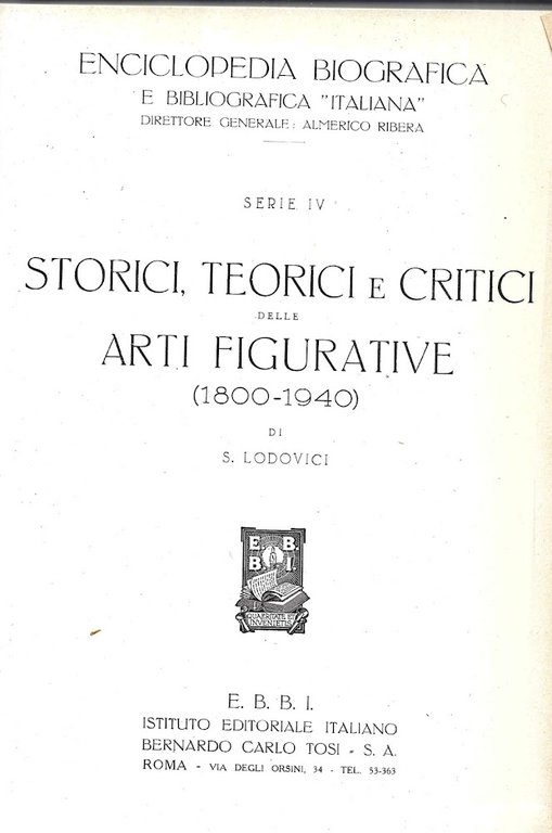 Storici, teorici, e critici delle arti figurative (1800-1940)