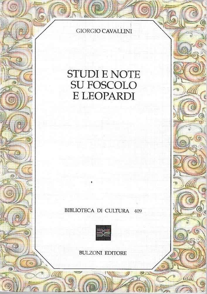 Studi e note su Foscolo e Leopardi