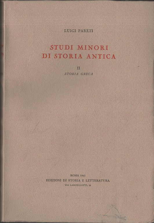 Studi Minori di Storia Antica. 2: storia greca