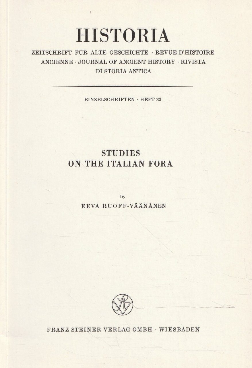 Studies on the italian Fora