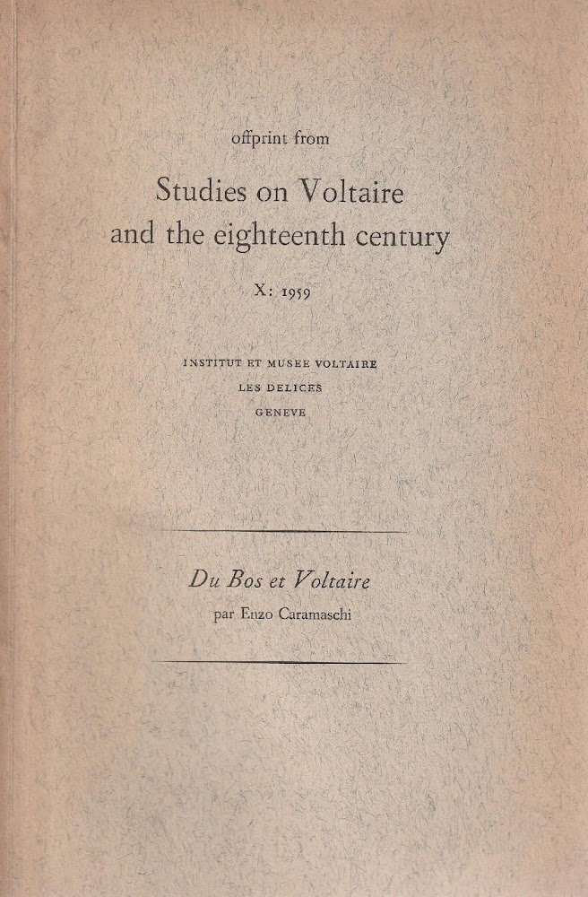 Studies on Voltaire and the eighteenth century