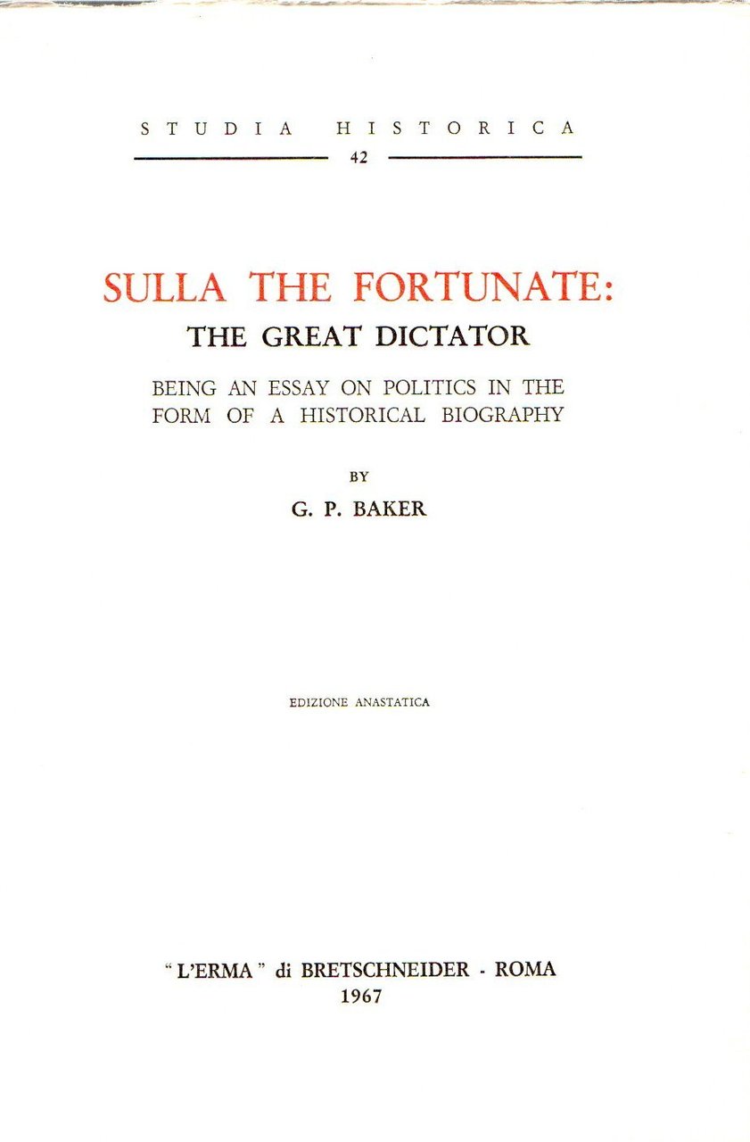 Sulla The Fortunate: The great dictator