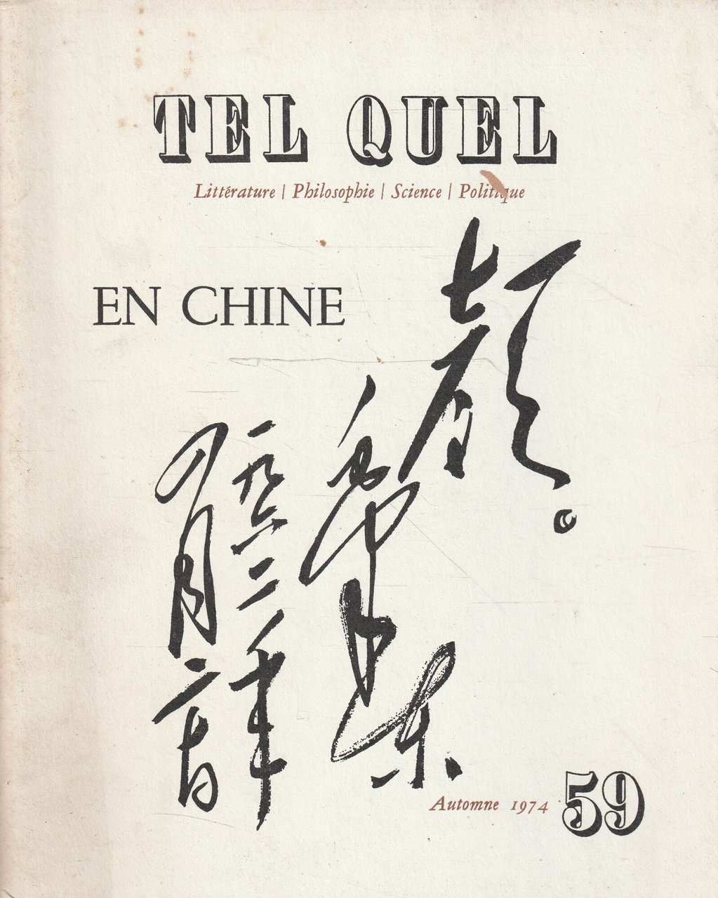 Tel quel n^ 59 Automne 1974