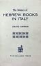 The makers of hebrew books in Italy