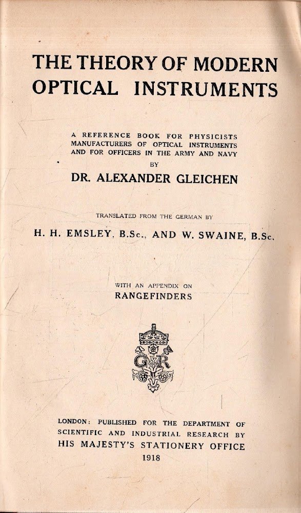 The Theory of Modern Optical Instruments