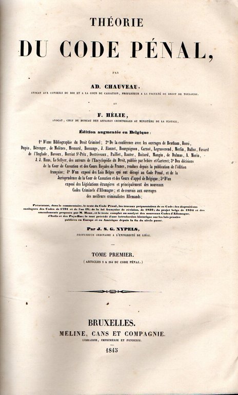 Theorie du code penal (3 vol.) | Immagine Gallery 2