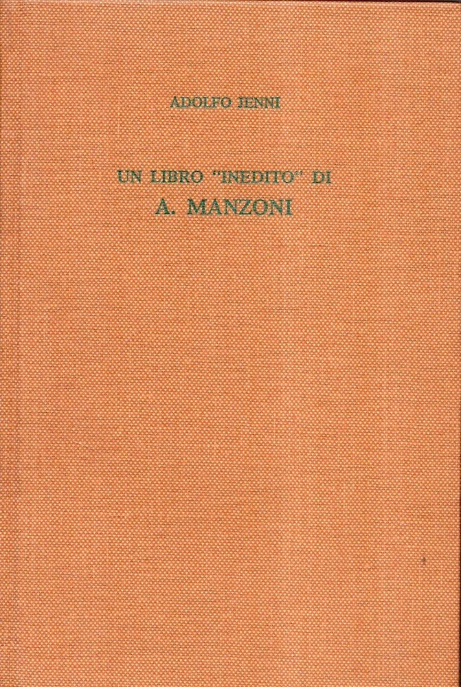 Un Libro "inedito" di A. Manzoni