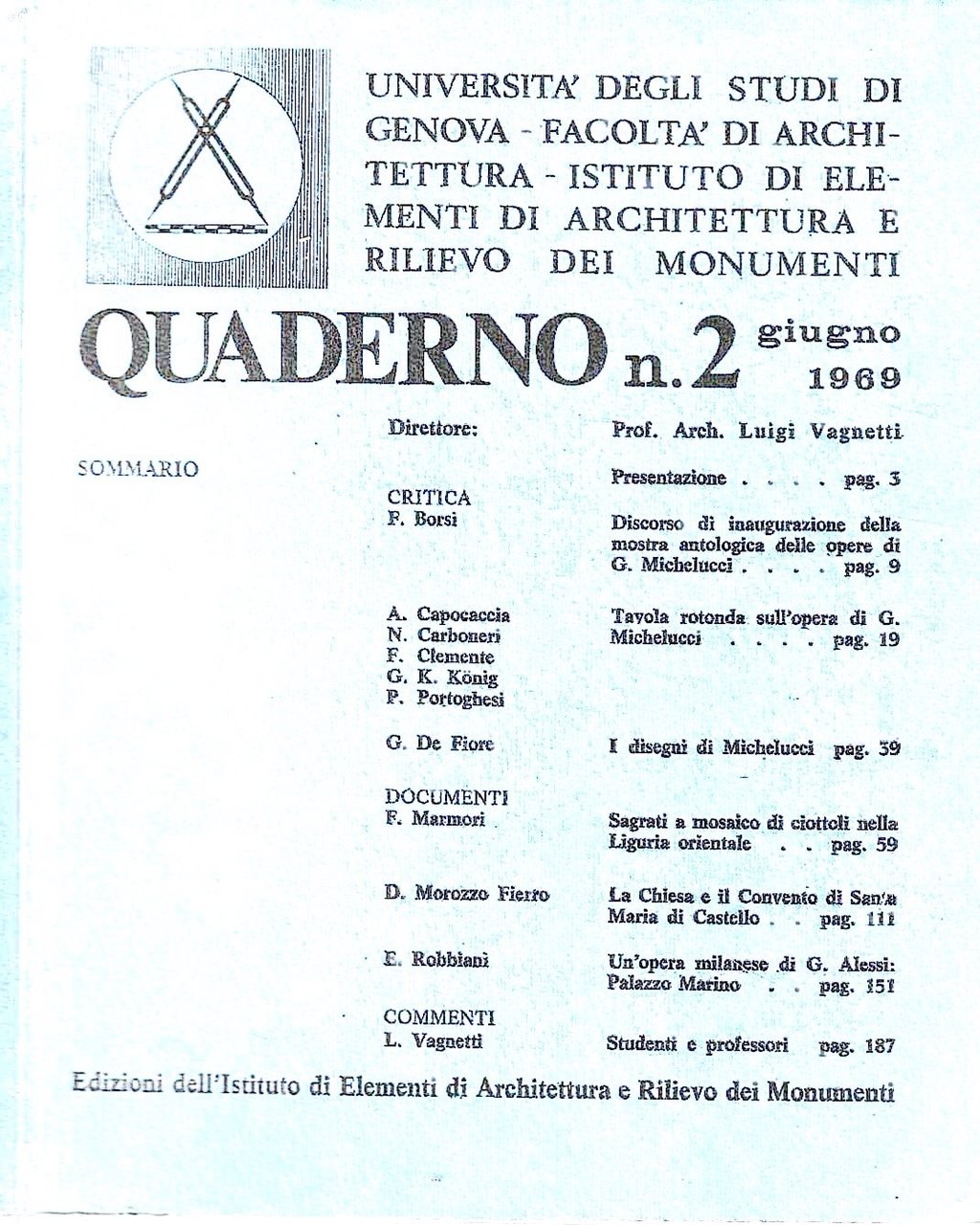 Un' opera milanese di G. Alessi: Palazzo Marino (Quaderno n. …