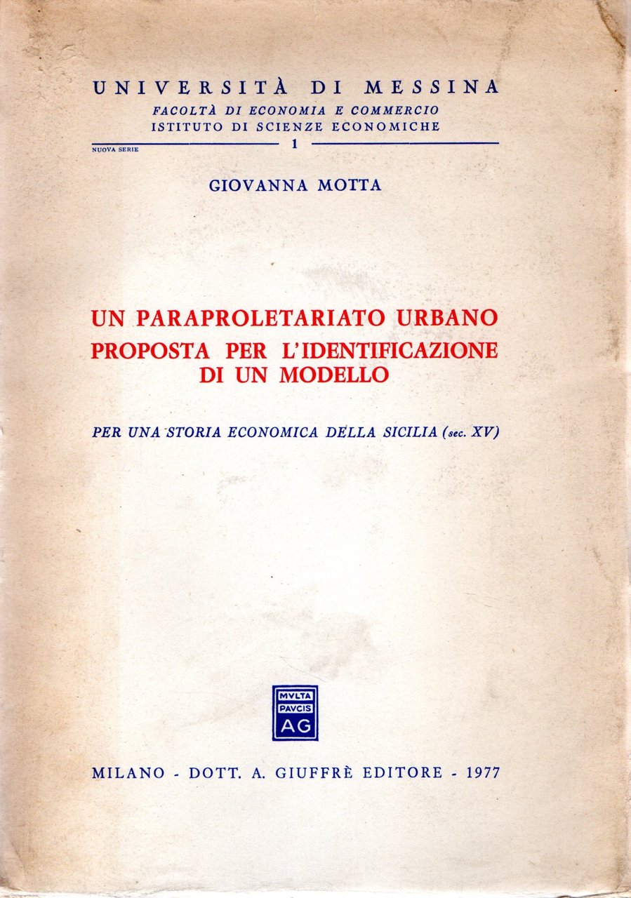Un paraproletariato urbano proposta per l'identificazione di un modello : … | Immagine principale
