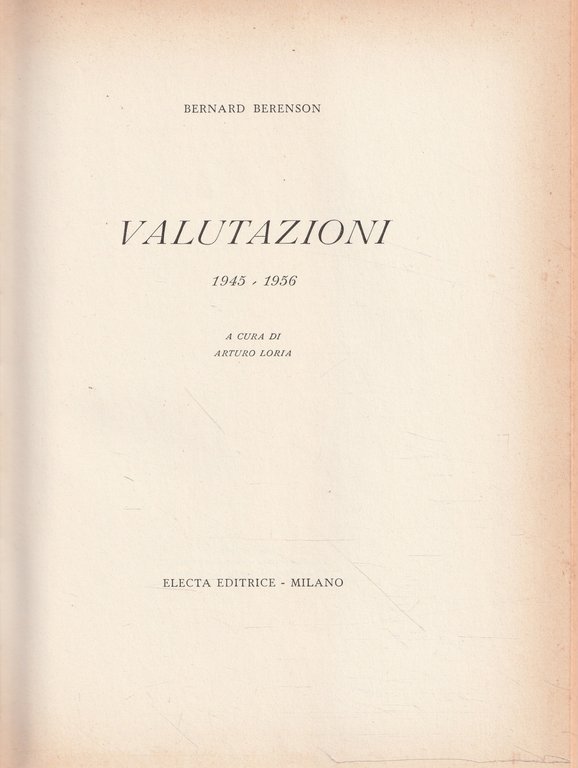 Valutazioni 1945-1956