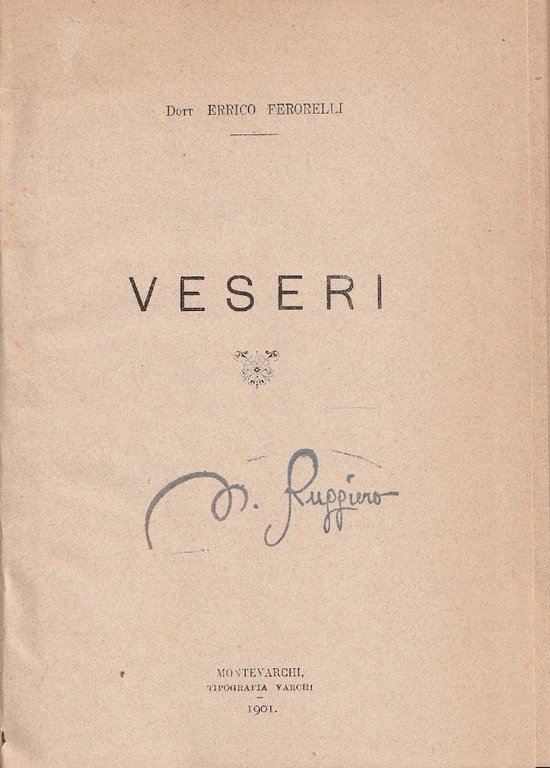 Veseri del Dott. Errico Ferorelli