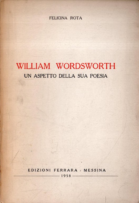 William Wordsworth. Un aspetto della sua poesia | Immagine Gallery 2