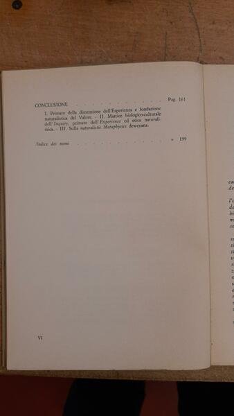 Logica della valutazione ed etica naturalistica in Dewey