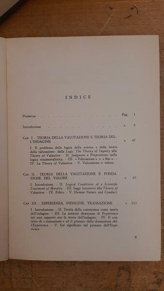Logica della valutazione ed etica naturalistica in Dewey