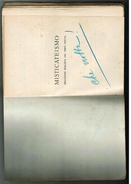 MISTICATEISMO. (RELIGIONE REALISTA DEI TEMPI NUOVI)