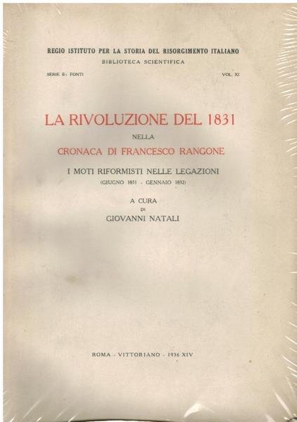 LA RIVOLUZIONE DEL 1831 NELLA CRONACA DI FRANCESCO RANGONE I …