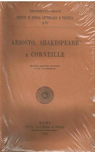 ARIOSTO, SHAKESPEARE E CORNEILLE