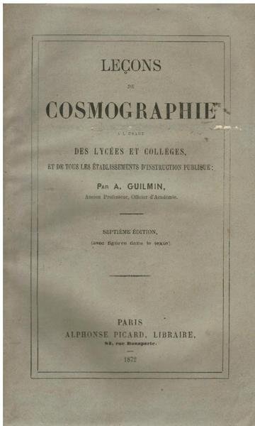 LECONS DE COSMOGRAPHIE