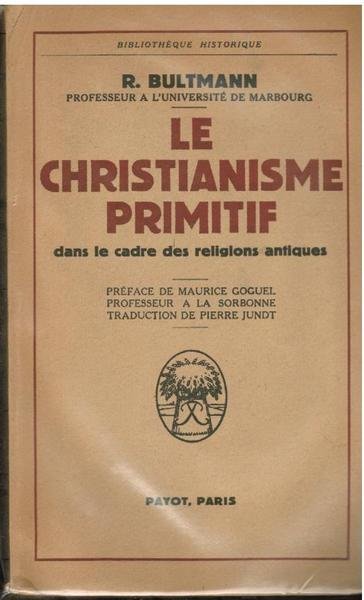 Le Christianisme primitif. Dans le cadre des religions antiques,