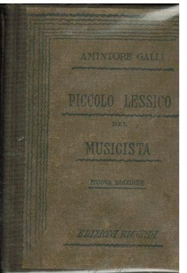 Piccolo lessico del musicista