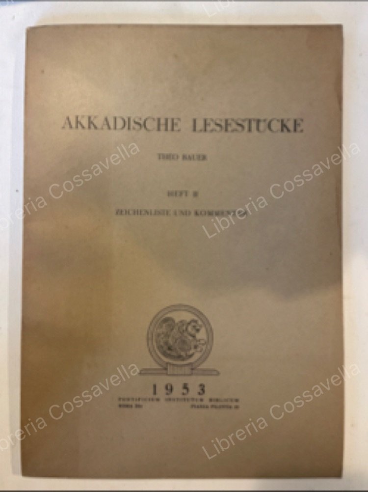 Akkadische Lesestücke 2: Zeichenliste und Kommentar | Immagine principale