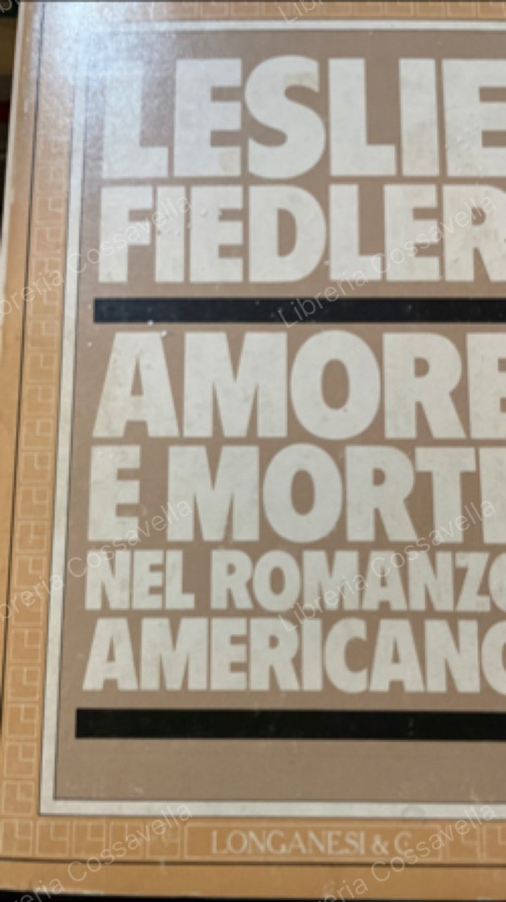 Amore e morte nel romanzo americano.