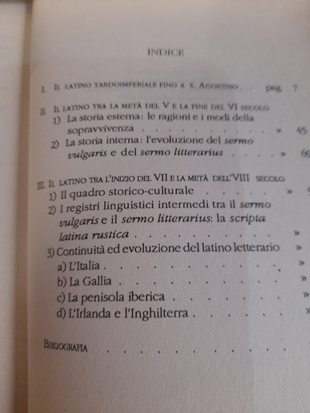 Il latino tardoantico e medievale