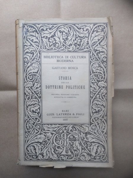 STORIA DELLE DOTTRINE POLITICHE.
