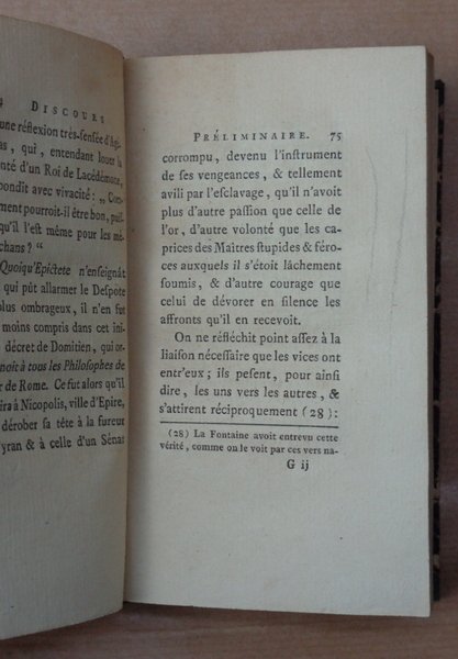 COLLECTION DES MORALISTES ANCIENS. Tome premier: MANUEL D'EPICTETE. Tome second: …