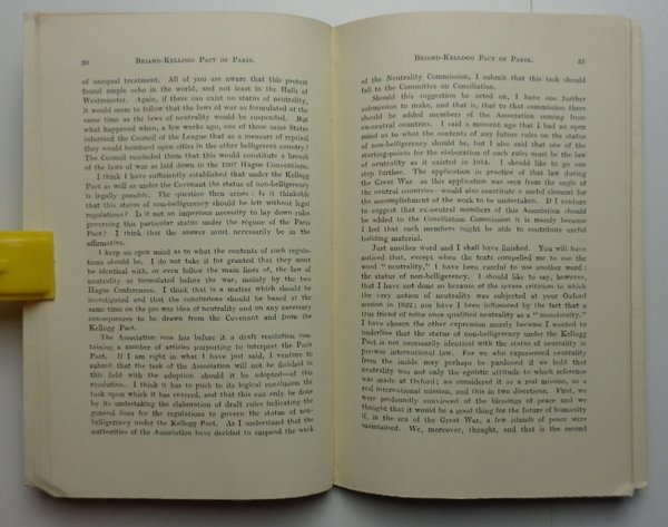 Briand-Kellogg Pact of Paris (August 27, 1928). Articles of Interpretation …