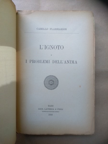 L'ignoto e i problemi dell'anima