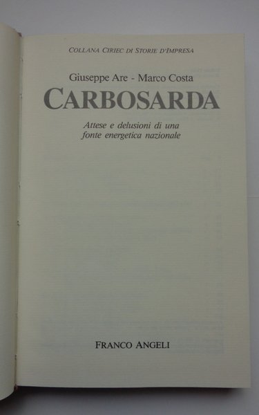 CARBOSARDA. Attese e delusioni di una fonte energetica nazionale.