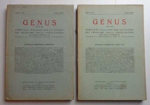 GENUS. Organo del Comitato italiano per lo studio dei problemi …