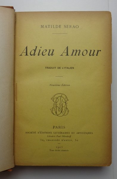 ADIEU AMOUR (Invio autografo). | Immagine Gallery 5