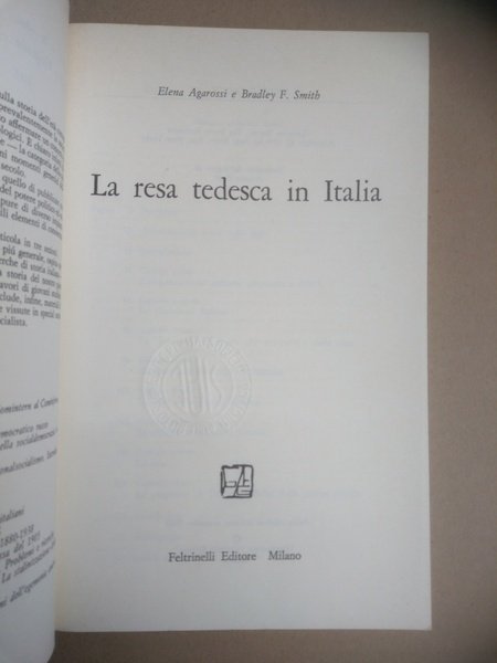 La resa tedesca in Italia
