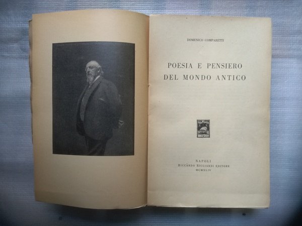 POESIA E PENSIERO DEL MONDO ANTICO.