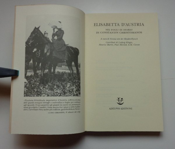 ELISABETTA D'AUSTRIA NEI FOGLI DI DIARIO DI CONSTANTIN CHRISTOMANOS.