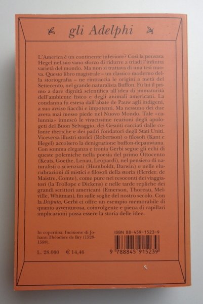 LA DISPUTA DEL NUOVO MONDO. Storia di una polemica (1750-1900).