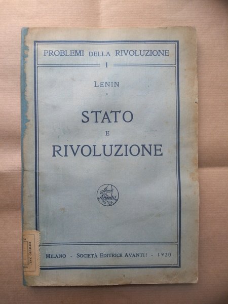 STATO E RIVOLUZIONE (ex libris Istituto Nazionale di Cultura Fascista).