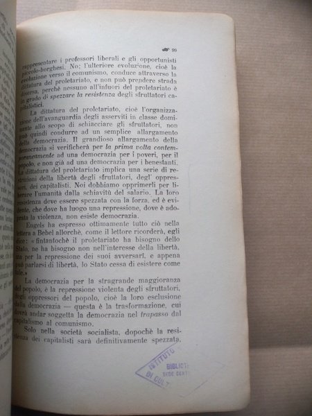 STATO E RIVOLUZIONE (ex libris Istituto Nazionale di Cultura Fascista).