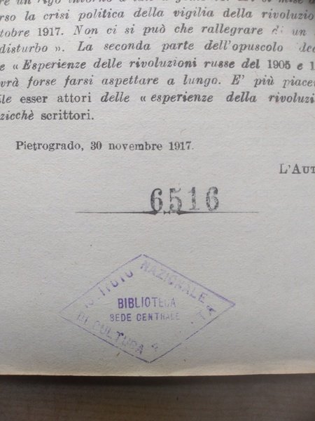 STATO E RIVOLUZIONE (ex libris Istituto Nazionale di Cultura Fascista).