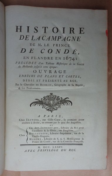 HISTOIRE DE LA CAMPAGNE DE M. LE PRINCE DE CONDÉ …